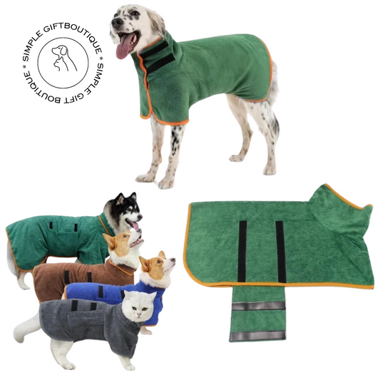 Adjustable Coat Bathrobe Towel for Pets