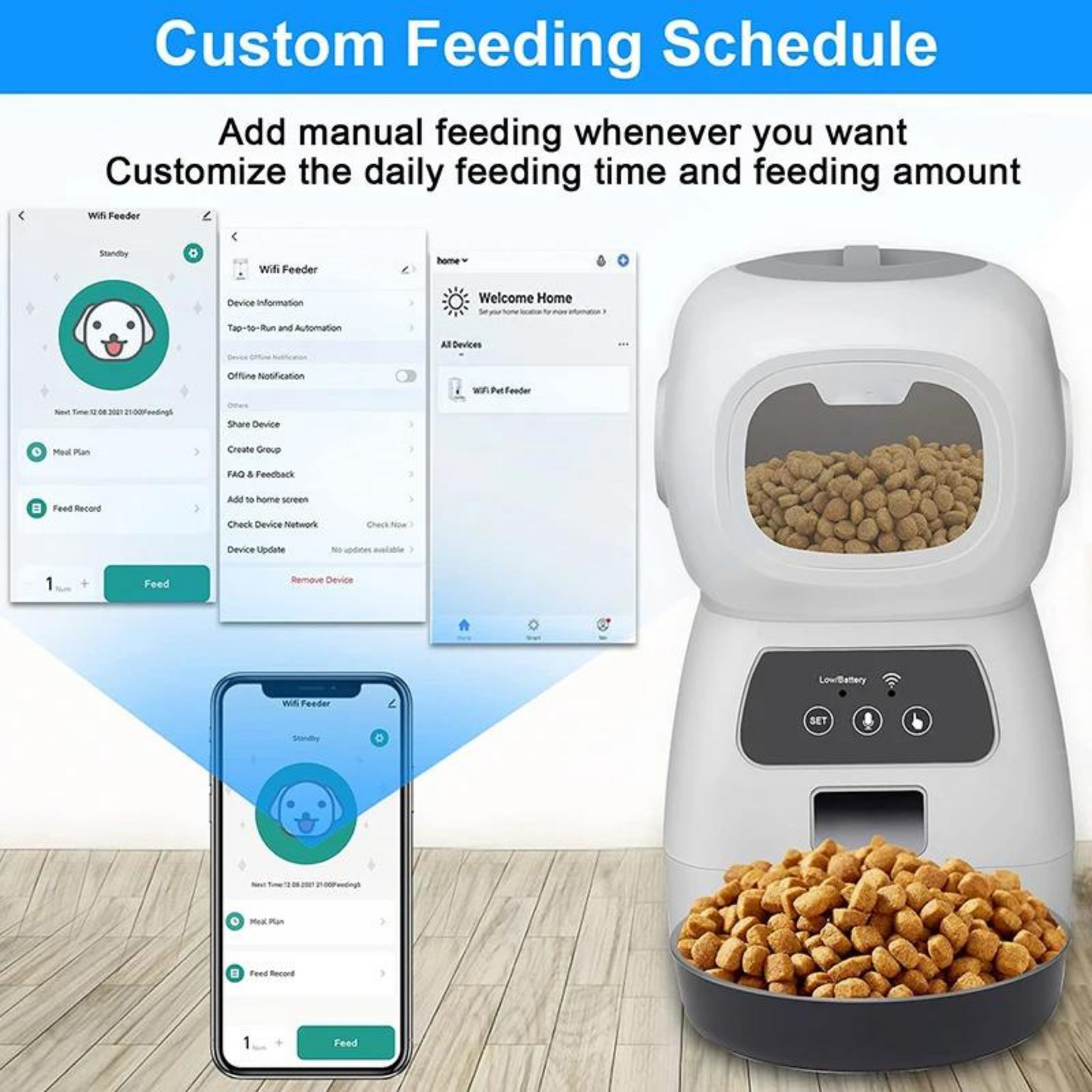 SmartFeed 3.5L Automatic Pet Feeder: Effortless Feeding for Happy heatly pets