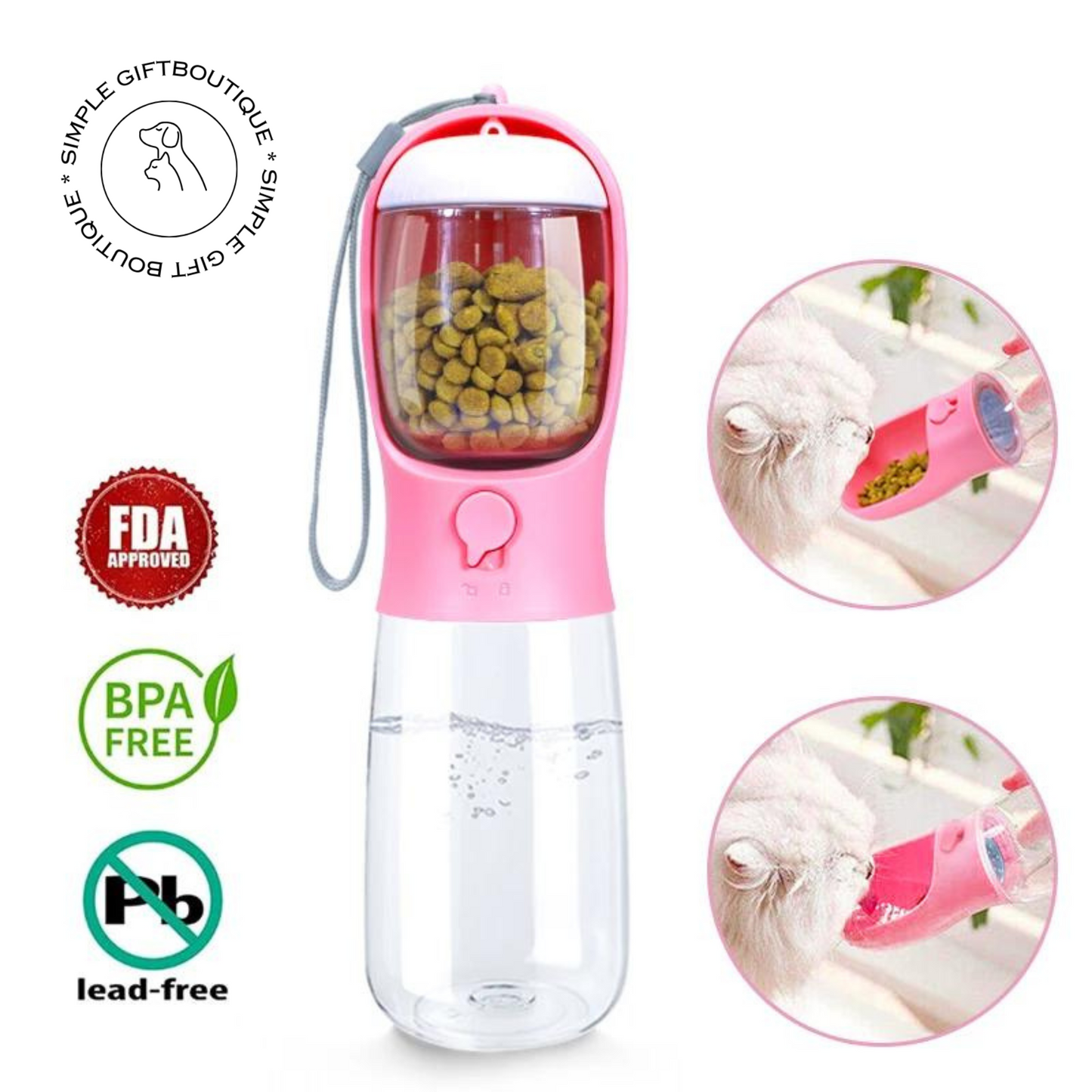 On-the-Go Hydration and Nourishment: Travel Pet Water and Food Bottle for Your Adventurous Companion