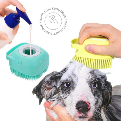 Suds & Shine: Pet Grooming Brush with Shampoo Dispenser – Effortless Cleaning for Your Pawsitively Pampered Pet