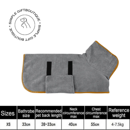 Adjustable Coat Bathrobe Towel for Pets