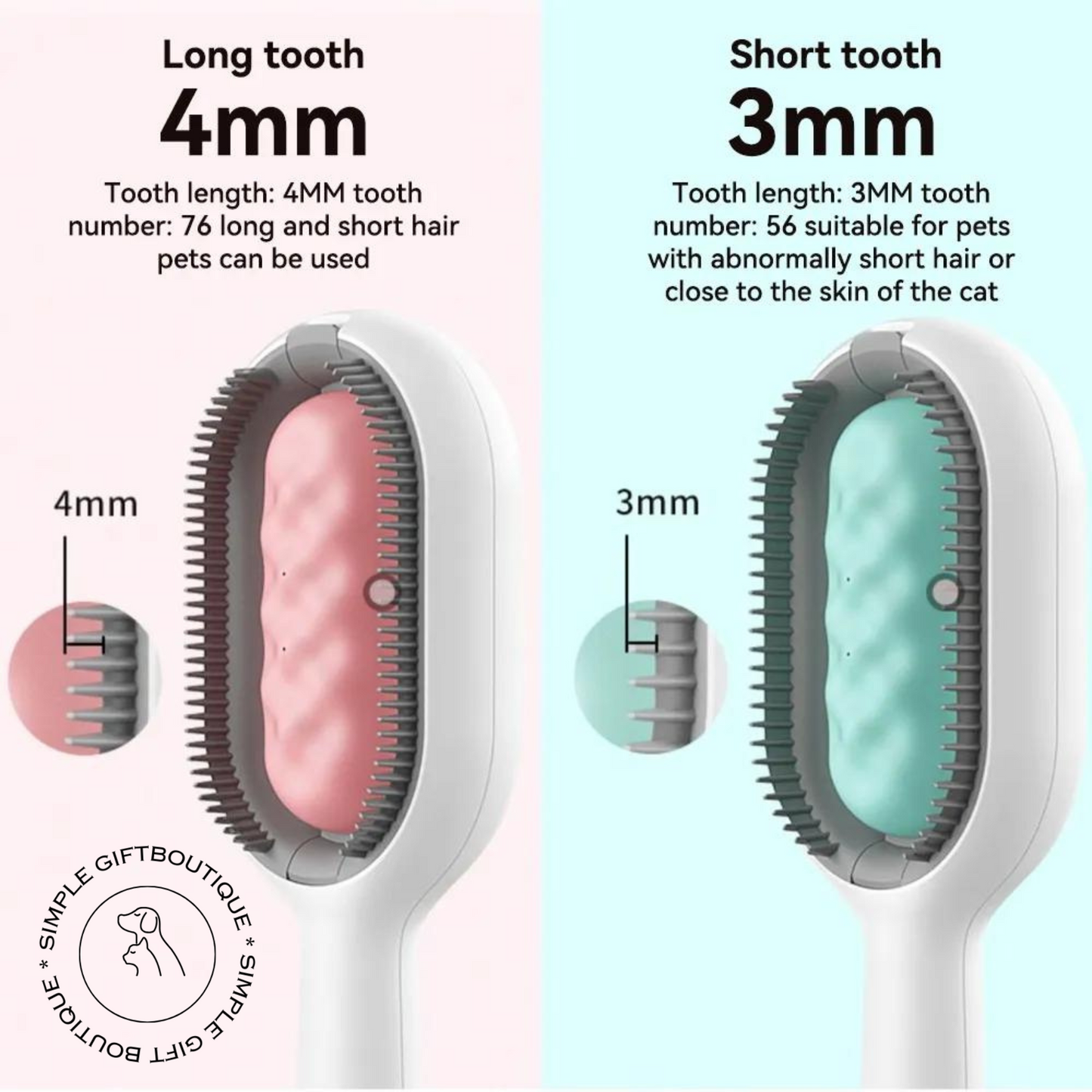 Gleaming Coats: Pet Grooming Hair Brush - Effortless Beauty and Comfort for Your Furry Friend