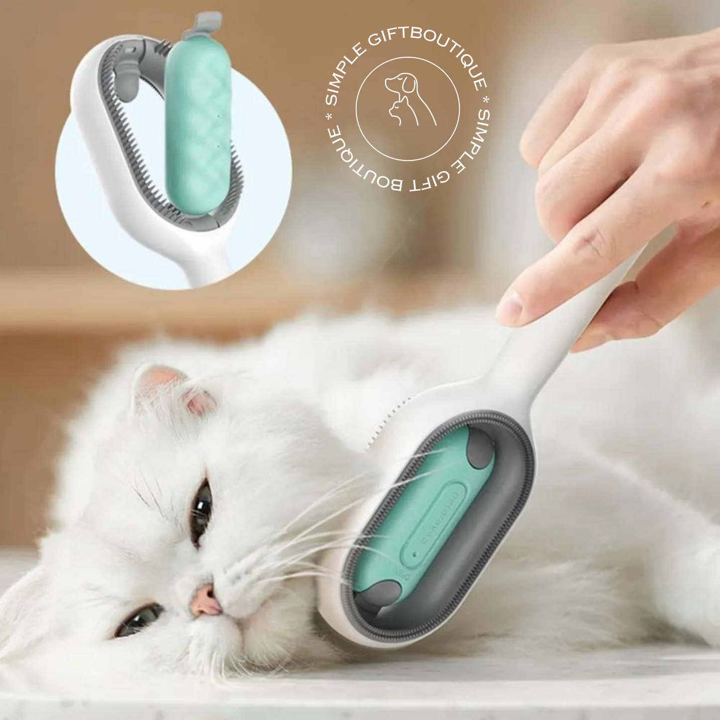 Gleaming Coats: Pet Grooming Hair Brush - Effortless Beauty and Comfort for Your Furry Friend